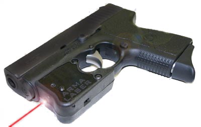 The Kahr PM9 with Armalaser attachment